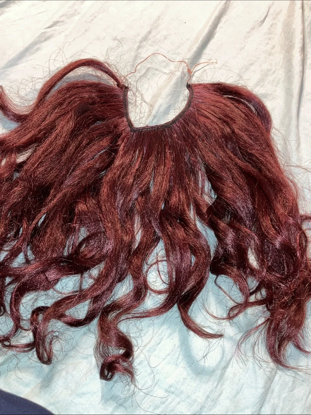 Rich Burgundy Clip-In Hair Extensions – Lustrous Wavy Length